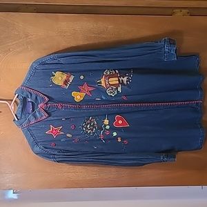 Long sleeved denim top